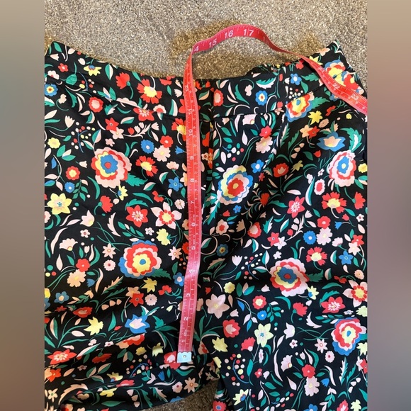 Boden Women’s Danby Pull On Straight Leg High Rise Black Floral Rainbow - Picture 7 of 8